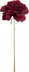 J-Line bloem Roos 1 Stengel - kunststof - rood/goud - large - 24 stuks