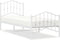 vidaXL - Bedframe - met - hoofd- - en - voeteneinde metaal - wit - 90x190 - cm