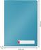 Leitz Cosy Privacy 3x Insteekmappen Met Tabbladen - Map Met 3 Compartimenten - Mappen Voor Privacygevoelige Documenten - Ideaal voor Thuiskantoor/Thuiswerken - Sereen Blauw