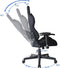 Bureaustoel Thomas - gamestoel racing stijl - stof bekleding - zwart