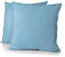 HOME LINGE PASSION - HP72090 - Set van 2 kussenslopen 63 x 63 cm - Microvezel - Hemelsblauw (2 stuks)