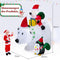 Costway Opblaasbare Kerstdecoratie - IJsbeer met LED en Beweging - 230 x 70 x 210 cm - Veelkleurig