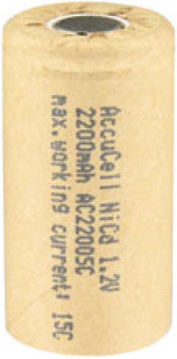 AccuCell Sub-C NiMH-batterij 2000 mAh zonder soldeertag