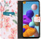 iMoshion Hoesje Geschikt voor Samsung Galaxy A21s Hoesje Met Pasjeshouder - iMoshion Design Softcase Bookcase - Wit / Roze / Blossom Watercolor