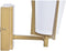 Muurlamp DKD Home Decor Kristal Gouden Metaal Polyester Wit (30 x 18 x 23 cm)