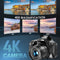 G-Anica Digitale Camera - 64 MP 4K Vlogcamera - 40x Zoom WiFi HDMI - 32 GB SD-kaart (2 batterijen)