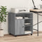 vidaXL - Printerkastje - met - wielen - 60x50x67 - cm - grijs - sonoma - eikenkleur