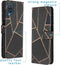 iMoshion Hoesje Geschikt voor Samsung Galaxy A12 Hoesje Met Pasjeshouder - iMoshion Design Softcase Bookcase - Meerkleurig / Black Graphic