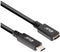 Club 3D CAC-1529 - USB Gen1 Type-C Extensie kabel - 5Gbps 60W (20V/3A) 4K60Hz - Zwart (2m)