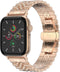 Selencia Jubilee stalen bandje - Geschikt voor Apple Watch 1, 2, 3, 4, 5, 6, 7, 8, 9, 10 (42 mm), SE - 38/40/41 mm - Rosé goud - One Size