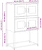 vidaXL - Hoge - kast - 68x39x107 - cm - staal - zwart