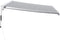 vidaXL - Luifel - uittrekbaar - 4,5x3 - m - stof - en - aluminium - antraciet - en - wit