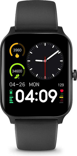 Nedis BTSW30BK - Smartwatch - 1.69" LCD IP68 waterdicht 240 uur batterijduur - Zwart