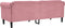 vidaXL - Driezitsbank - fluweel - roze