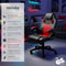 tectake® Racing bureaustoel - Gamingstoel met schommelfunctie - Ergonomische directiestoel - Zwart/rood