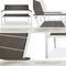 tectake® - Tuinbank - 2-zitsbank met aluminium frame en polywood latten - Max. 250kg - lichtgrijs/wit