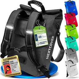 Nextcover 3in1 Fietstas - Waterdichte Rugzak Schoudertas 25L - Zwart
