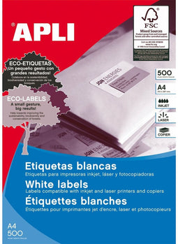 Adhesive labels Apli 1783 70 x 37 mm 500 Sheets White