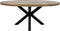 HSM Collection ovale eettafel Portland - 220x110 cm - mangohout/ijzer