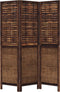 vidaXL - Kamerscherm - met - 3 - panelen - massief - paulowniahout - donkerbruin