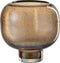 J-Line vaas Op Voet Rond - glas - amber - small - Ø 16 cm