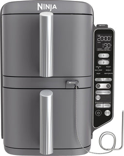 Ninja SL451EU - Double Stack Airfryer XXL - 9.5 Liter - 6 Programma's - Inclusief Digitale Thermometer en Kookrekjes