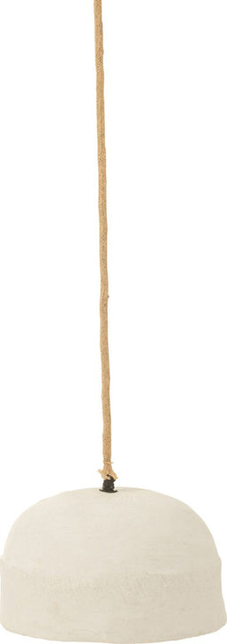 J-Line hanglamp Cup - papier mache - wit - large