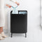 Brabantia Bo Touch Bin Hi - Prullenbak - 2 x 30 liter - Afvalscheiding - Matt Black (2 stuks)