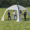 ProPlus Opblaasbare Partytent - 365 x 365 cm - Event Shelter - Oppompbare partytent - UV-beschermende coating - Eenvoudige montage - Inclusief scheerlijnen, haringen en draagtas - Buitentent - Luchttent - Geschikt voor 8 Personen - Grijs