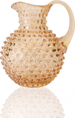 Anna Von Lipa - Waterkan Waterkaraf Schenkkan Glas Karaf Kan - Paris Hobnail Dots 2L - Champagne Beige