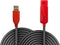 Lindy 42923 - USB-kabel USB 2.0 - 30.00 m - Rood Zwart