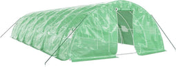 vidaXL - Tuinkas - met - stalen - frame - 60 - m² - 12x5x2,3 - m - groen