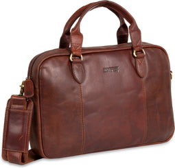 Justified Leren Schoudertas 13 inch Max Cognac