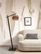 GOOD&MOJO Vloerlamp Bhutan - Bamboe Zwart/Naturel - 55x31x150cm - - Staande lampen voor Woonkamer - Slaapkamer