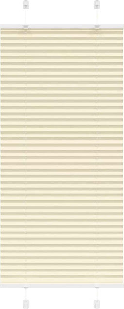 vidaXL - Plissé - rolgordijn - 55x150 - cm - stofbreedte - 54,4 - cm - polyester - crème