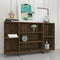 vidaXL - Dressoir - 120x30x75 - cm - bewerkt - hout - bruin - eikenkleur
