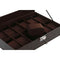 Doos-Juwelenkistje Home ESPRIT Donkerbruin Polyurethaan Kristal Staal Hout MDF 30 x 20 x 8 cm