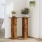 vidaXL - Plantenstandaards - 2 - st - 30x30x80 - cm - bewerkt - hout - oud - houtkleurig