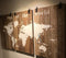 DKNC - Wereld Kaart Grace - 210x4x121cm - Bruin