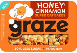 Graze | Super Oat Bakes | Honey Cinnamon | Reep | 6 stuks