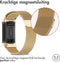 imoshion Milanees magnetisch bandje - Geschikt voor Fitbit Charge 6, Charge 5 - Goud - S