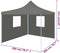 vidaXL - Partytent - met - 2 - zijwanden - inklapbaar - 2x2 - m - staal - antraciet