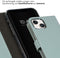 Selencia iPhone 15 - Echt Lederen Bookcase - 3 Pashouders - Air Blue