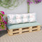 vidaXL - Palletkussen - 120x40x12 - cm - stof - bladpatroon
