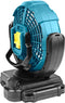 Makita DCF102Z - Ventilator - Compact met zwenkfunctie en timer - 180 mm propeller