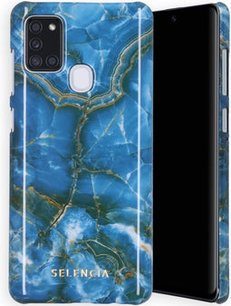 Selencia Hoesje Geschikt voor Samsung Galaxy A21s - Selencia Maya Fashion Backcover - blauw