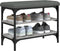 vidaXL - Schoenenbank - 62x32x47 - cm - bewerkt - hout - grijs - sonoma - eikenkleurig