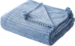 KAWERI - Plaid - Lichtblauw - 150 x 200 cm - Polyester