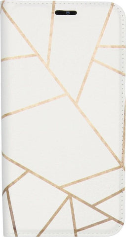 Design Softcase Booktype Samsung Galaxy A20e hoesje - Grafisch Wit / Koper