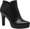 TAMARIS Essentials - Enkellaarsjes - Blokhak 9,5 cm - Zwart (40)